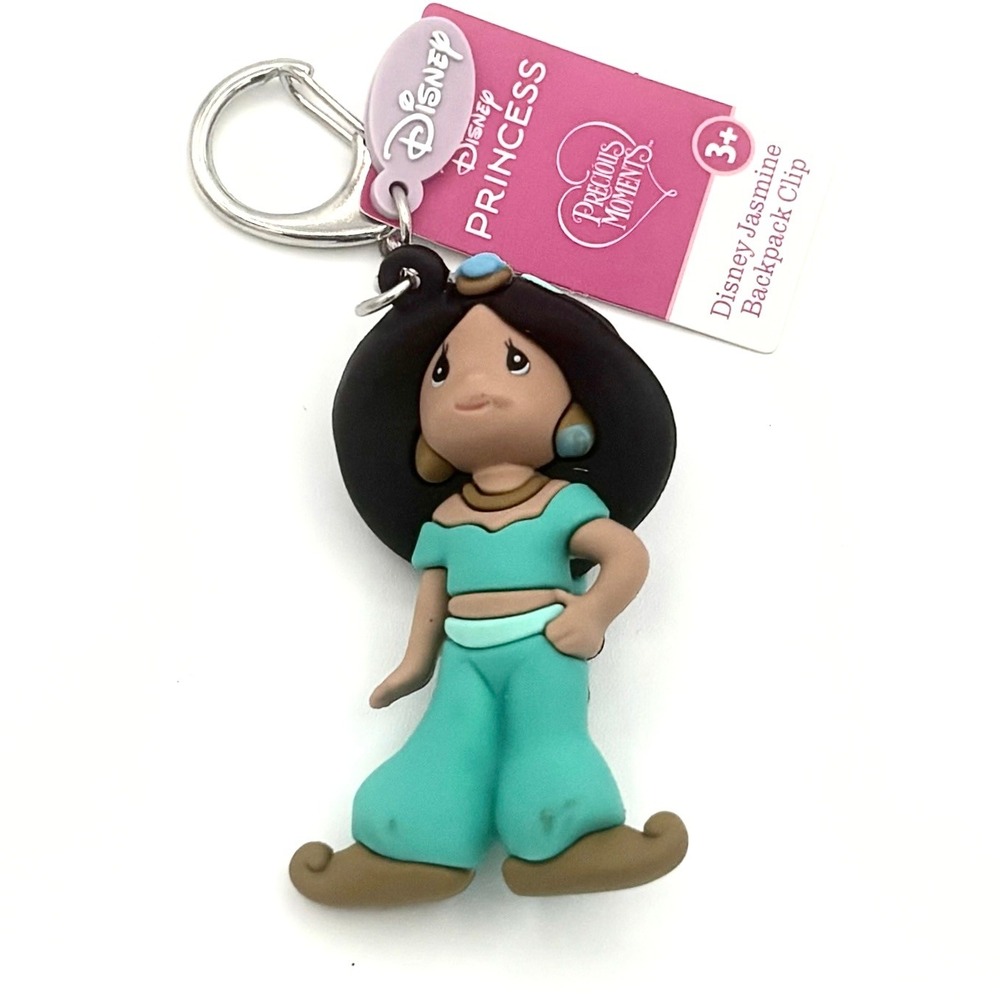 Precious Moments Disney Princess Jasmine Backpack Clip NEW Aladdin Keychain BTS